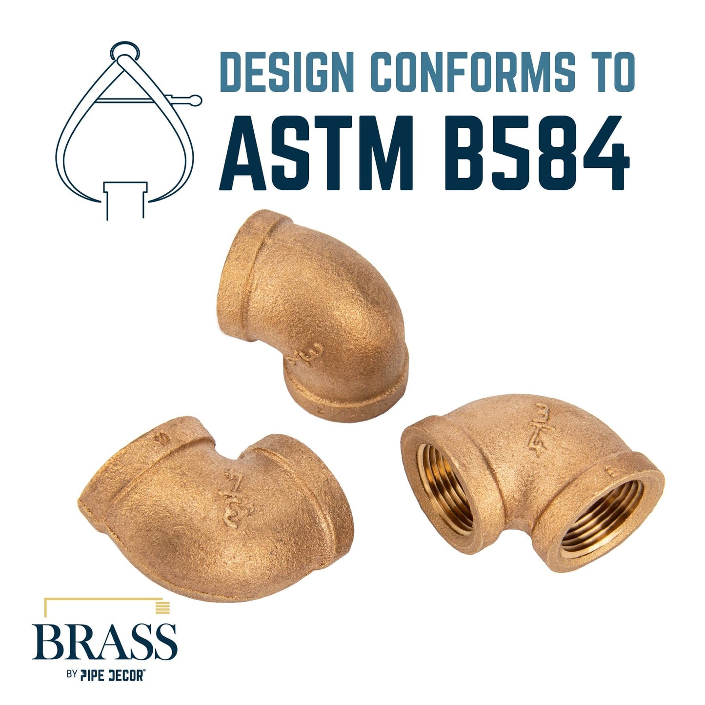 3/4 in. Red Brass 90 Degree Elbow