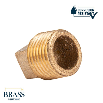 1/2 in. Red Brass Plug