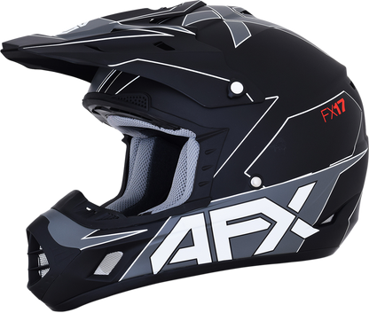 AFX FX-17 Helmet - Aced - Matte Black/White - Large 0110-6491