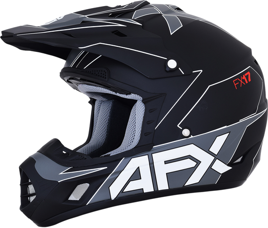 AFX FX-17 Helmet - Aced - Matte Black/White - Large 0110-6491