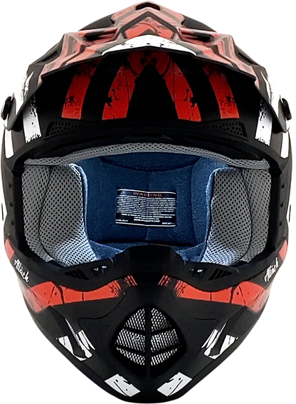 AFX FX-17Y Helmet - Attack - Matte Black/Red - Large 0111-1404