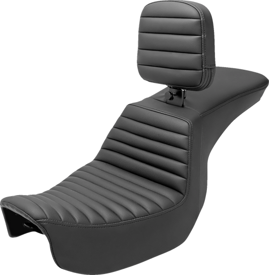 SADDLEMEN Tour Step Up Seat - Rider Backrest - Tuck-n-Roll - Dyna '06-'17 806-04-191BR