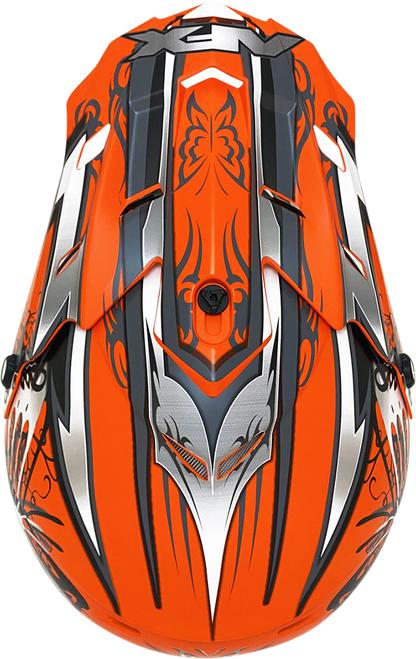 AFX FX-17 Helmet - Butterfly - Matte Orange - Large 0110-7114