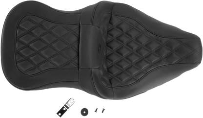 SADDLEMEN Roadsofa Seat - Full Lattice Stitch - Without Backrest - '08-'23 FLT/FLH 808-07B-182