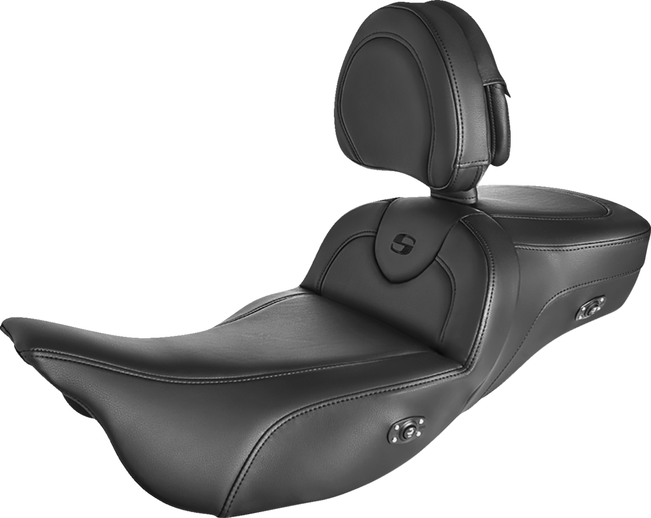 SADDLEMEN Roadsofa Extended Reach Heated Seat - Black - w/ Backrest 808-07B-188BRHC