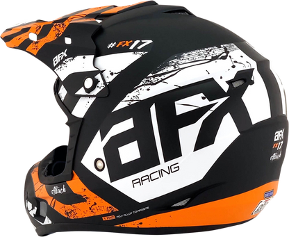 AFX FX-17Y Helmet - Attack - Matte Black/Orange - Large 0111-1407