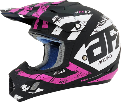 AFX FX-17Y Helmet - Attack - Matte Black/Fuchsia - Large 0111-1413