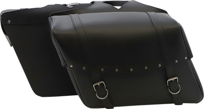 SADDLEMEN Highwayman Rivet Slant-Style Saddlebags - Jumbo X021-03-042