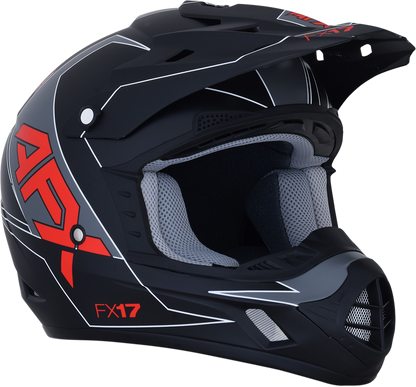 AFX FX-17 Helmet - Aced - Matte Black/Red - Small 0110-6484