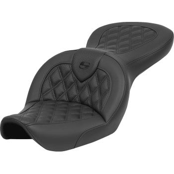 SADDLEMEN Roadsofa™ Seat - without Backrest - Lattice Stitch - FXDWG '96-'23 896-05-182