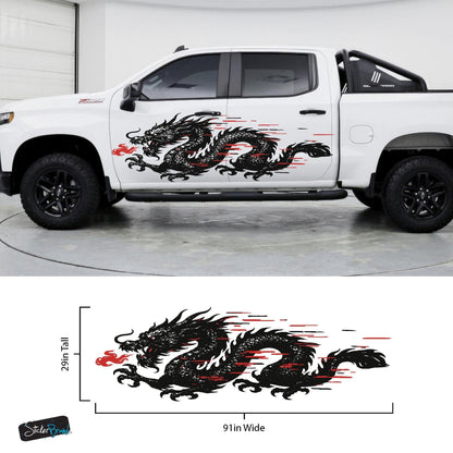 Dragon Graphic Decal Sticker for Car / Truck. Universal Fit. #6997