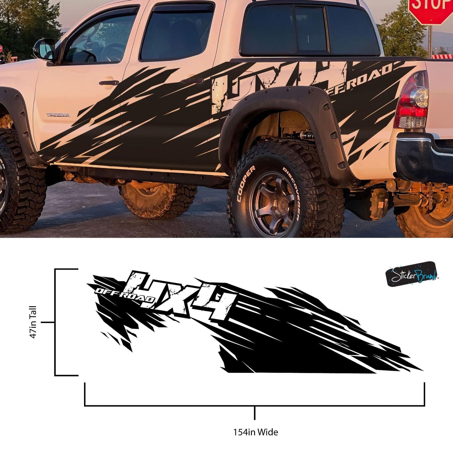4x4 Off Road Truck Graphic Decal. Mud Splash Sticker. #6972
