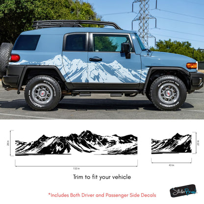 Mountain Truck Graphic Decal. Overland Vinyl Decal. #7085-Sup