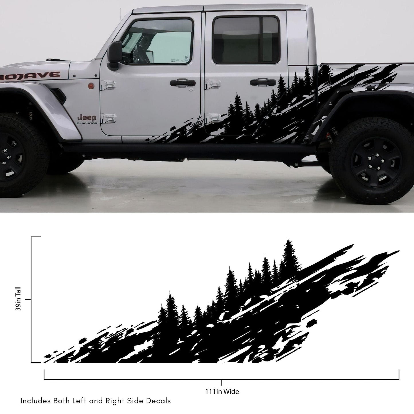 Overland Forest Tree Mud Splash Truck Decal. #6849