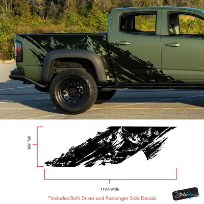 Chevy Colorado Truck Mud Splash Mountain Vinyl Car Graphic Sticker. Set of 2. #7110-Sup