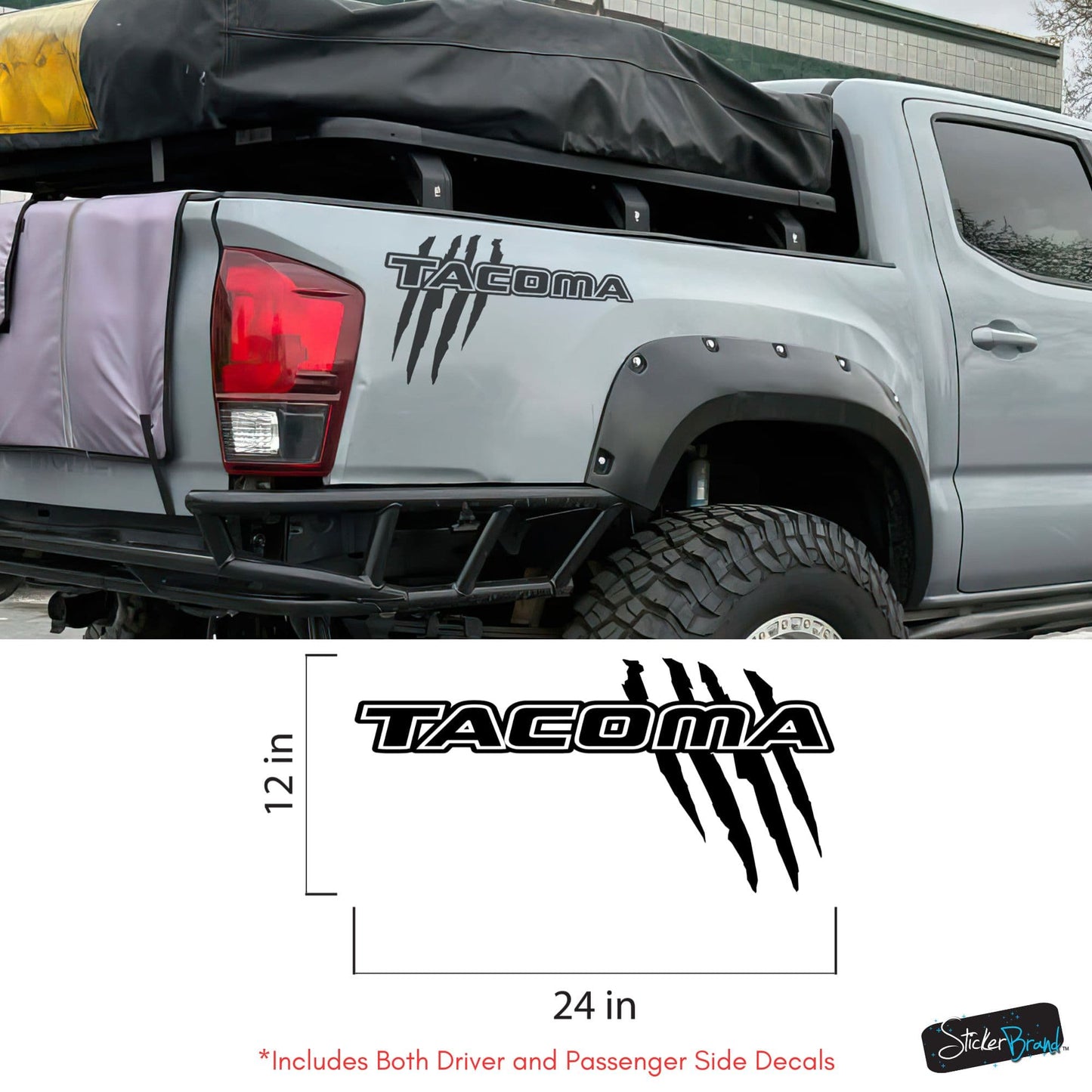 Toyota Tacoma Raptor Claw Decal Sticker. Set of 2. #7111-Sup