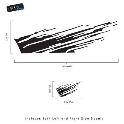 Digital Mud Splash Truck Decal. Universal Fit. Set of 2. #6928