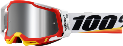 100% Racecraft 2 Goggles - Arsham Red - Silver Flash Mirror 50010-00016