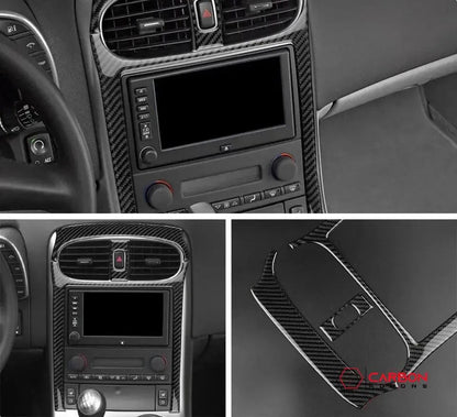 [3pcs] Real Carbon AC and Radio Dash Trim Overlay | C6 2005-2013 Corvette
