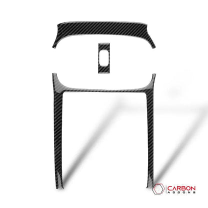[3pcs] Real Carbon AC and Radio Dash Trim Overlay | C6 2005-2013 Corvette