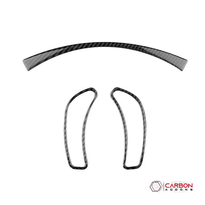 [3pcs] Real Carbon Fiber Gauge Cluster Surround Trim Overlay  | C6 2005-2013 Corvette