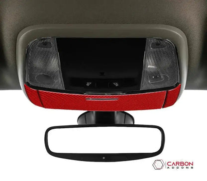 [3pcs] Real Carbon Fiber Overhead Light Trim Overlay for 2011+ Dodge Durango
