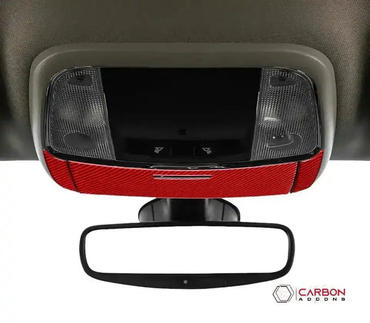 [3pcs] Real Carbon Fiber Overhead Light Trim Overlay for 2011+ Dodge Durango