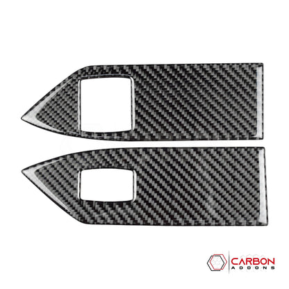 Real Carbon Fiber Window Switch Trim Overlay | Mustang 2005-2009