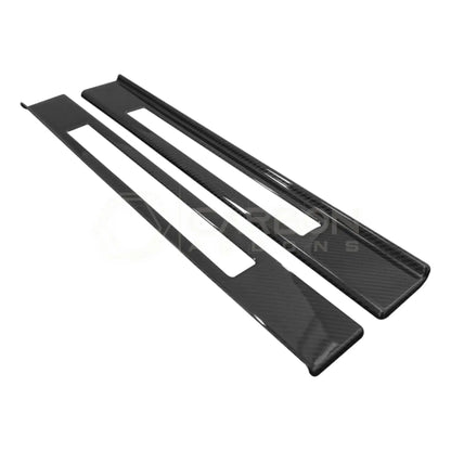Real Carbon Fiber Door Sill Trim Covers for 2024+ Ford Mustang