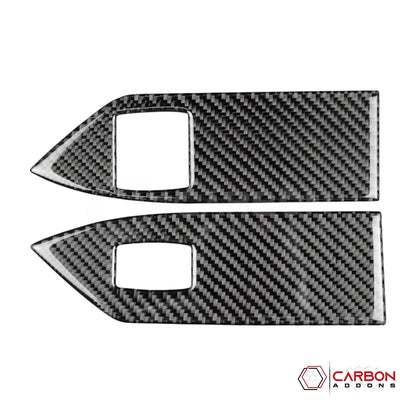 Real Carbon Fiber Window Switch Trim Overlay | Mustang 2005-2009