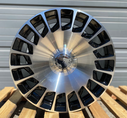MB16 20x8.5 5x112 +35 66.6 Black Machined Face