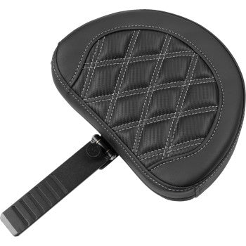 SADDLEMEN Roadsofa™ Extended Reach Seat - with Backrest - Lattice Stitch - Silver Stitch - FLTR/FLHX '23-'24 823-07-207B5