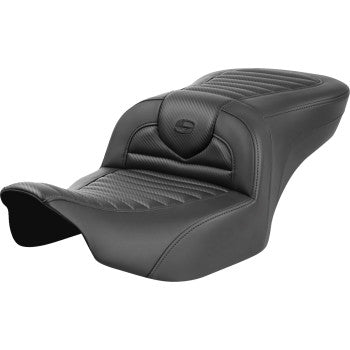 SADDLEMEN Roadsofa™ Seat - without Backrest - Tuck-n-Roll - Carbon Fiber - FLTR/FLHX '23-'24 823-07-20400