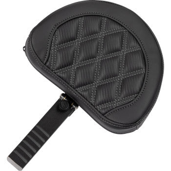 SADDLEMEN Roadsofa™ Extended Reach Seat - without Backrest - Lattice Stitch - Gray Stitch - FLTR/FLHX '23-'24 823-07-207B2