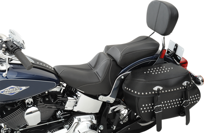 SADDLEMEN Dominator Pillion Pad - Standard Reach - Black w/ Gray Stitching 806-23-0162