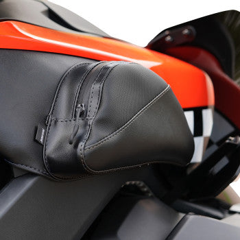 SHOW CHROME Dual Side Tank Pouch - Ballistic w/ Black Stitch - Ryker '19-'24 H40-401CBK