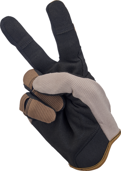 BILTWELL Moto Gloves - Coyote/Black - Medium 1501-1301-003