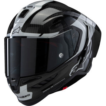 IN STOCK  ALPINESTARS Supertech R10 Helmet - Element - Carbon/Silver/Black - Large 8200324-1368-L