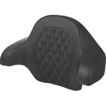 SADDLEMEN Tour-Pak® Backrest Pad - Lattice Stitch - Dark Gray Stitch - FL '14-'24 814-07-15002