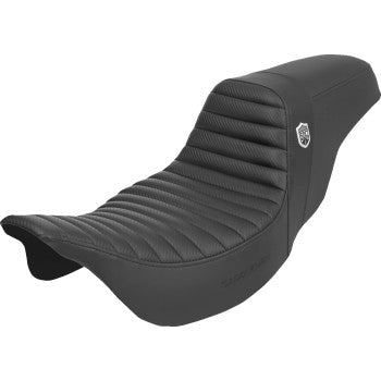 SADDLEMEN Pro Series SDC Performance Seat - w/o Backrest - Tuck-n-Roll/Carbon Fiber - Gripper - FL '08-'23 SC80807T