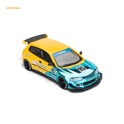 (Pre-Order) ET Model Pandem Civic EG6 Mk5 Rocket Bunny - Spoon Blue 1:64