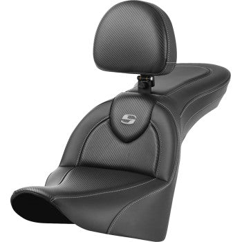 SADDLEMEN Roadsofa™ Seat - with Backrest - Carbon Fiber 818-33-185BR