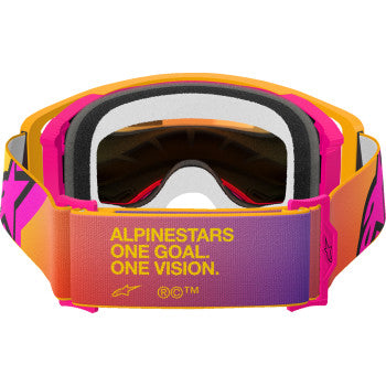 ALPINESTARS GOGGLES Supertech Goggle - Corp - Yellow/Pink - ABS Vision - Red Mirror 5100325-5023