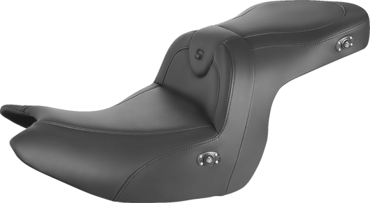 SADDLEMEN Seat - RoadSofa - without Backrest - Black w/ Black Stitching - Heated - GL1800 '18-'23 H18-07-187HCT