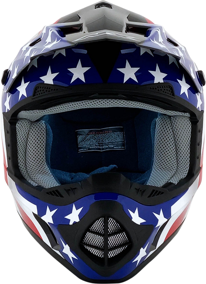 AFX FX-17 Helmet - Flag - Black - Large 0110-2371