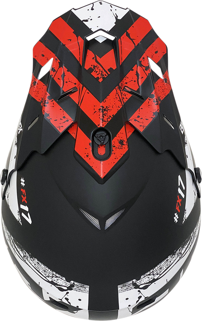 AFX FX-17 Helmet - Attack - Matte Black/Red - Large 0110-7151