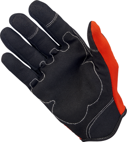BILTWELL Moto Gloves - Orange/Black - Large 1501-0106-004
