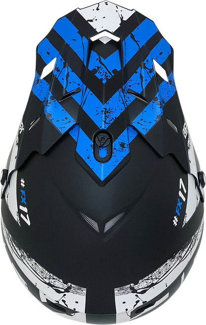 AFX FX-17Y Helmet - Attack - Matte Black/Blue - Large 0111-1410