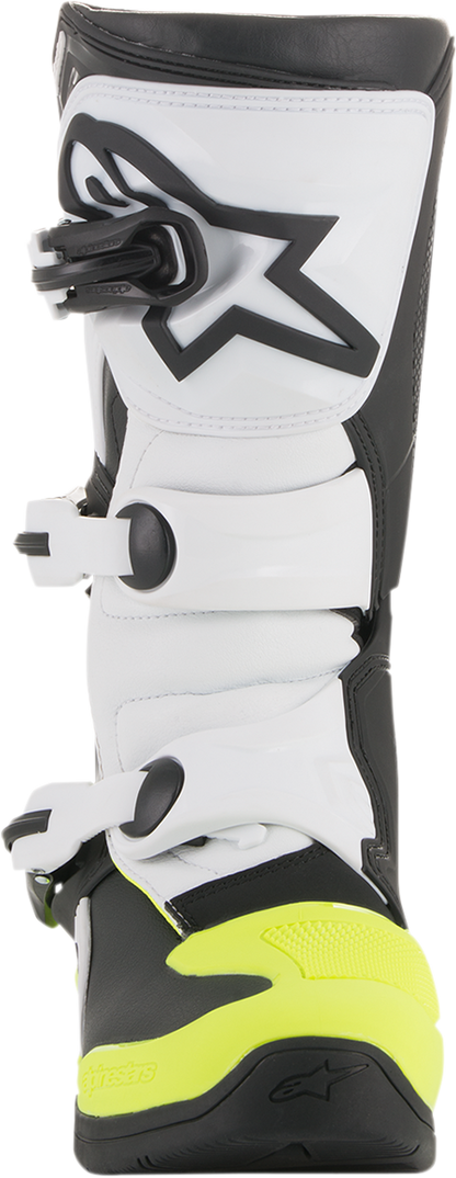 ALPINESTARS Tech 3S Boots - Black/White/Fluorescent Yellow - US 4 2014018-125-4