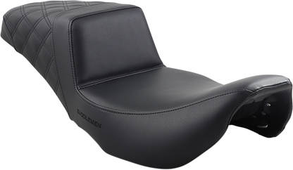 SADDLEMEN Step-Up Seat - Rear Lattice Stitch - Black 897-06-173